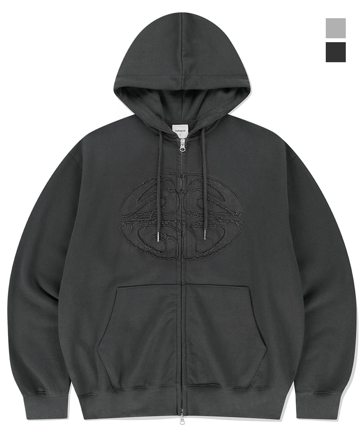 마하그리드(MAHAGRID) ECLIPSE RAW CUT ZIP UP HOODIE_2colors