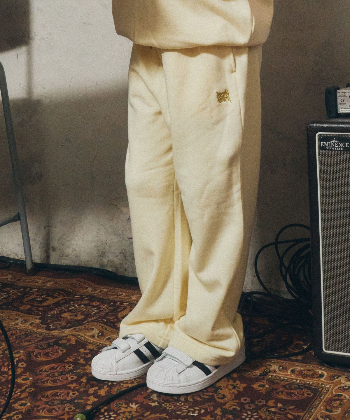 브라운브레스 키즈(BROWNBREATH KIDS) KIDS TAG SWEAT PANTS - CREAM