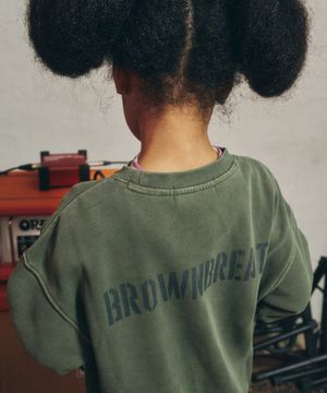 KIDS PIGMENT CREWNECK - KHAKI