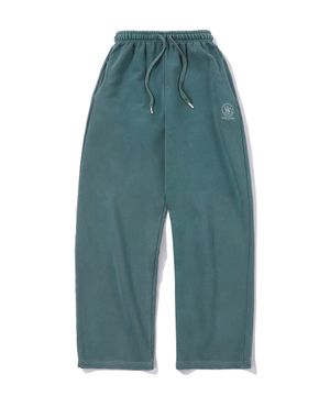 피그먼트 심볼 로고 스웨트 팬츠 그린