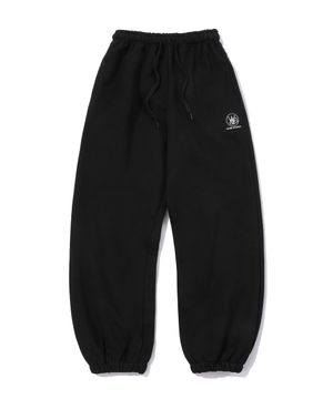 심볼 로고 스웨트 조거팬츠 블랙