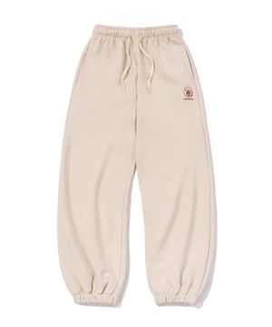 심볼 로고 스웨트 조거팬츠 베이지