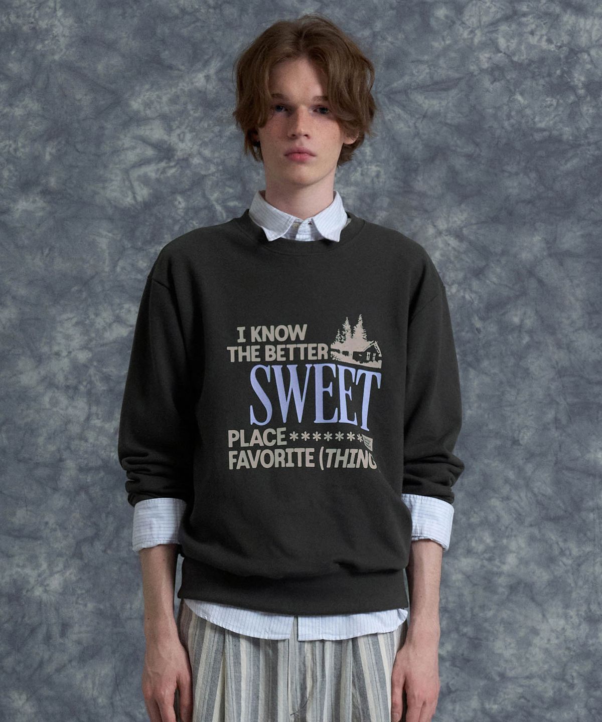 캑터스도넛마켓(CACTUSDONUTMARKET) Sweet Sweatshirt - Charcoal