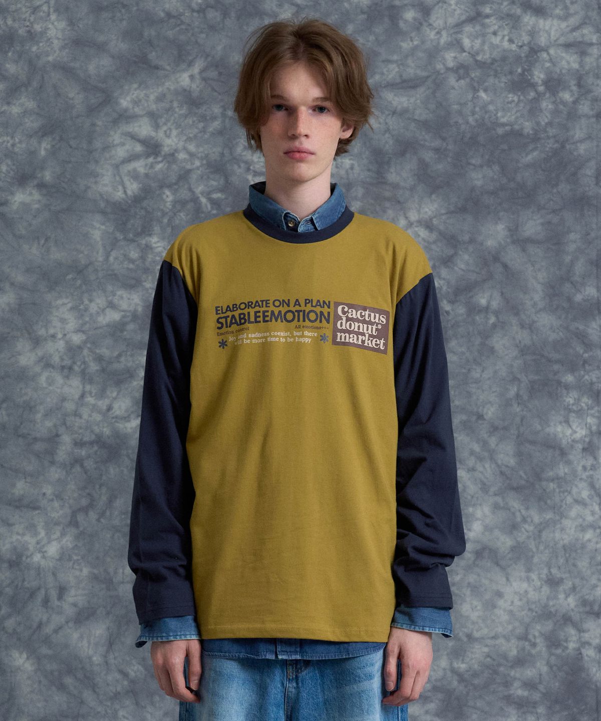 캑터스도넛마켓(CACTUSDONUTMARKET) Emotion LS Tee - Mustard