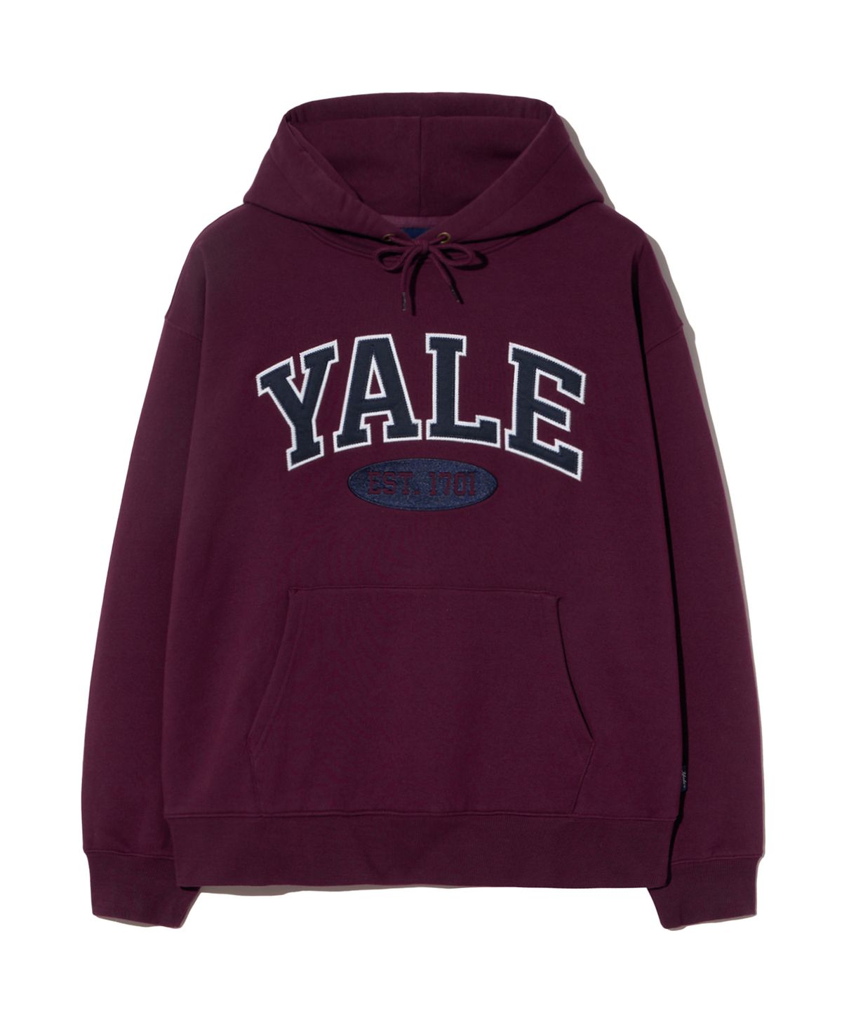 예일(YALE) 투톤아치 후드_와인