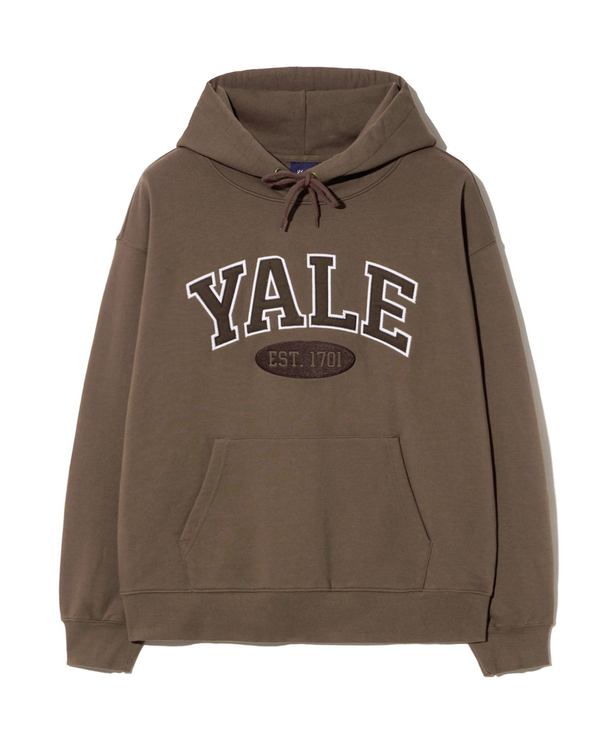 예일(YALE) 투톤아치 후드_브라운