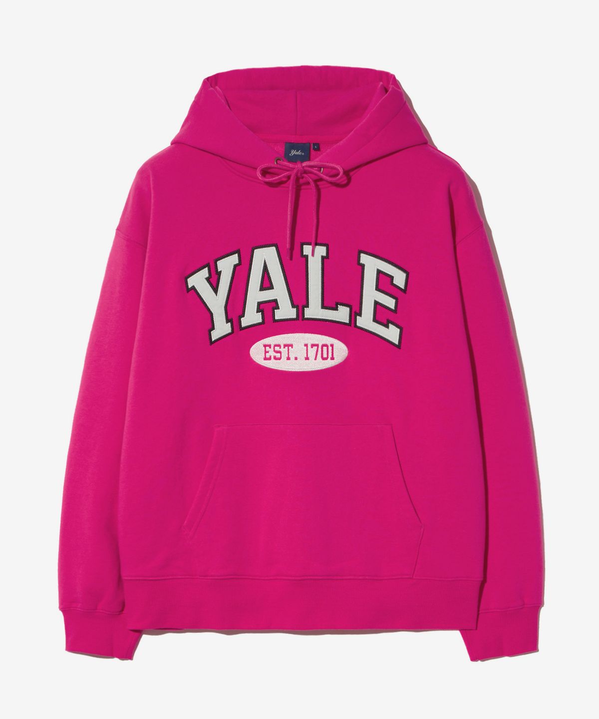 예일(YALE) 투톤아치 후드_핫핑크