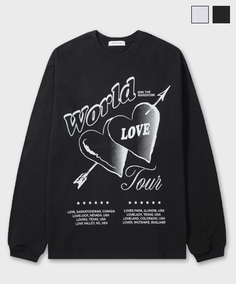 러브투어 오버사이즈 롱슬리브_블랙