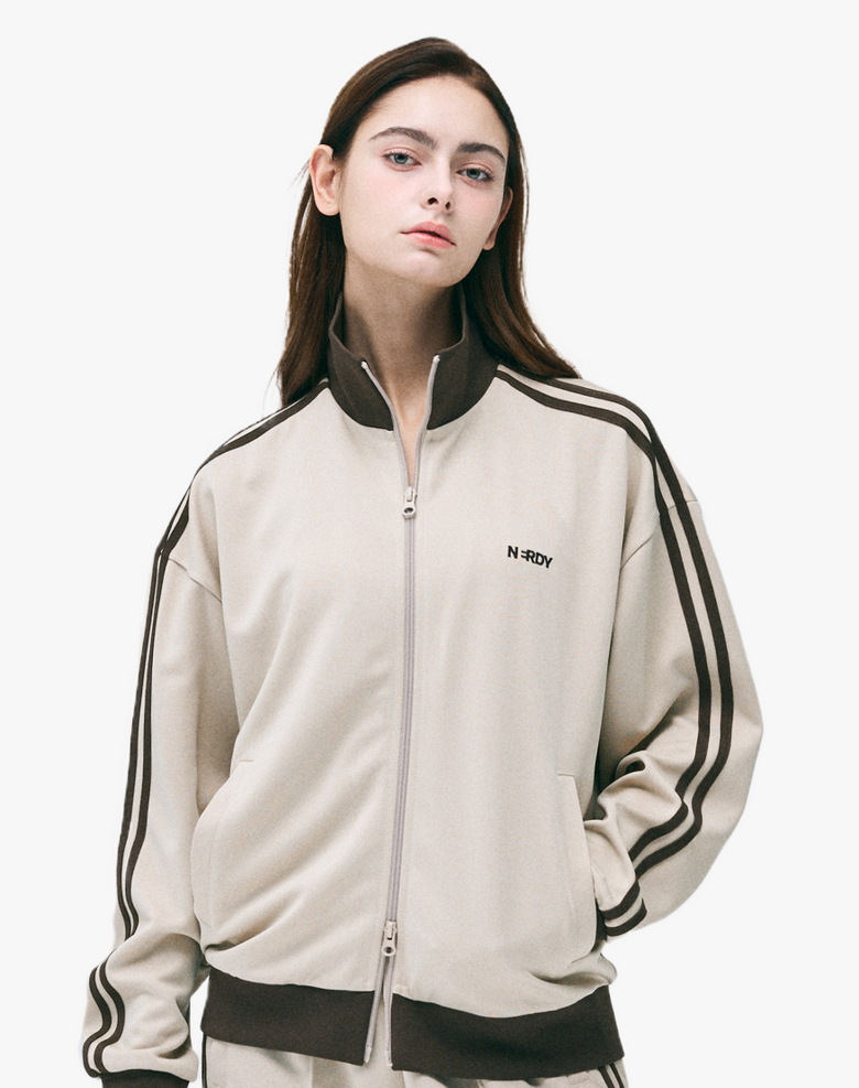 [ NERDY ]★25SS★韓国人気★CLASSIC SHORT SLEEVE NY TRACK TOP 25SS新]☆NERDY☆Classic Short Sleeve NY Track TOP☆トップス