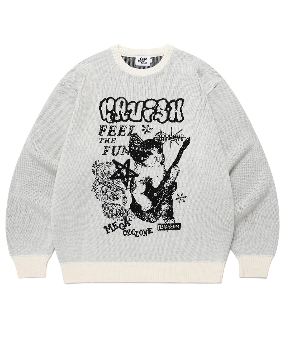 카비시(CAVISH) MEGA CYCLONE KNIT SWEATER IVORY(CV2EFUK601A)