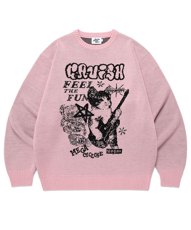 MEGA CYCLONE KNIT SWEATER PINK(CV2EFUK601A)