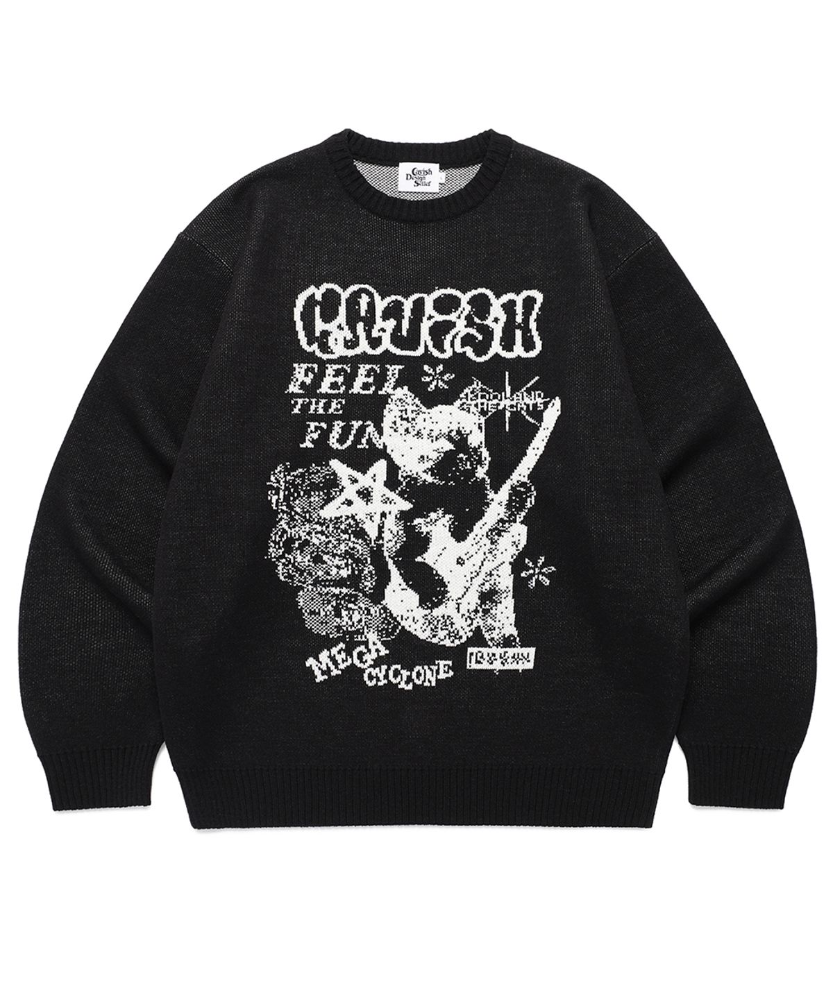 카비시(CAVISH) MEGA CYCLONE KNIT SWEATER BLACK(CV2EFUK601A)