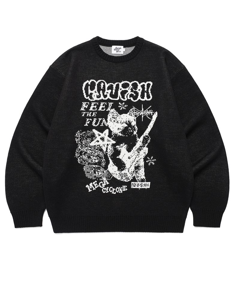 MEGA CYCLONE KNIT SWEATER BLACK(CV2EFUK601A)
