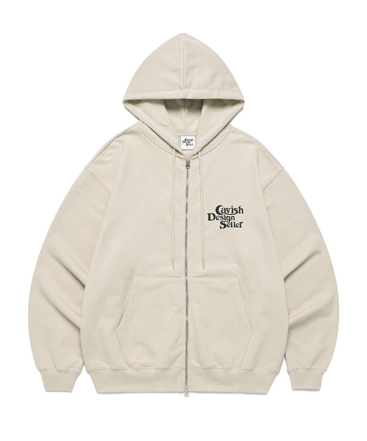 카비시(CAVISH) SELLER LOGO ZIP UP HOODIE BEIGE(CV2FSUM480A)