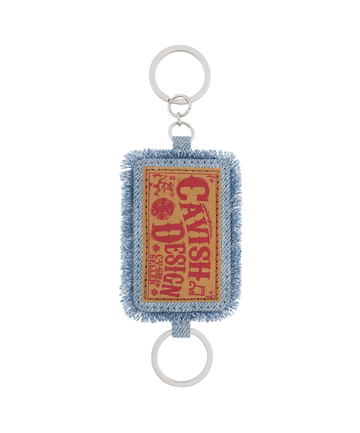 카비시(CAVISH) RAWCUT WASHED DENIM KEYRING BLUE(CV2EFUAB62A)