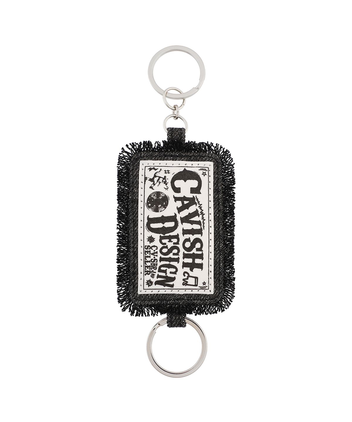 카비시(CAVISH) RAWCUT WASHED DENIM KEYRING BLACK(CV2EFUAB62A)