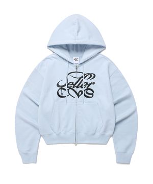 W CLASSIC LOGO ZIP UP HOODIE BLUE(CV2EFFM482A)