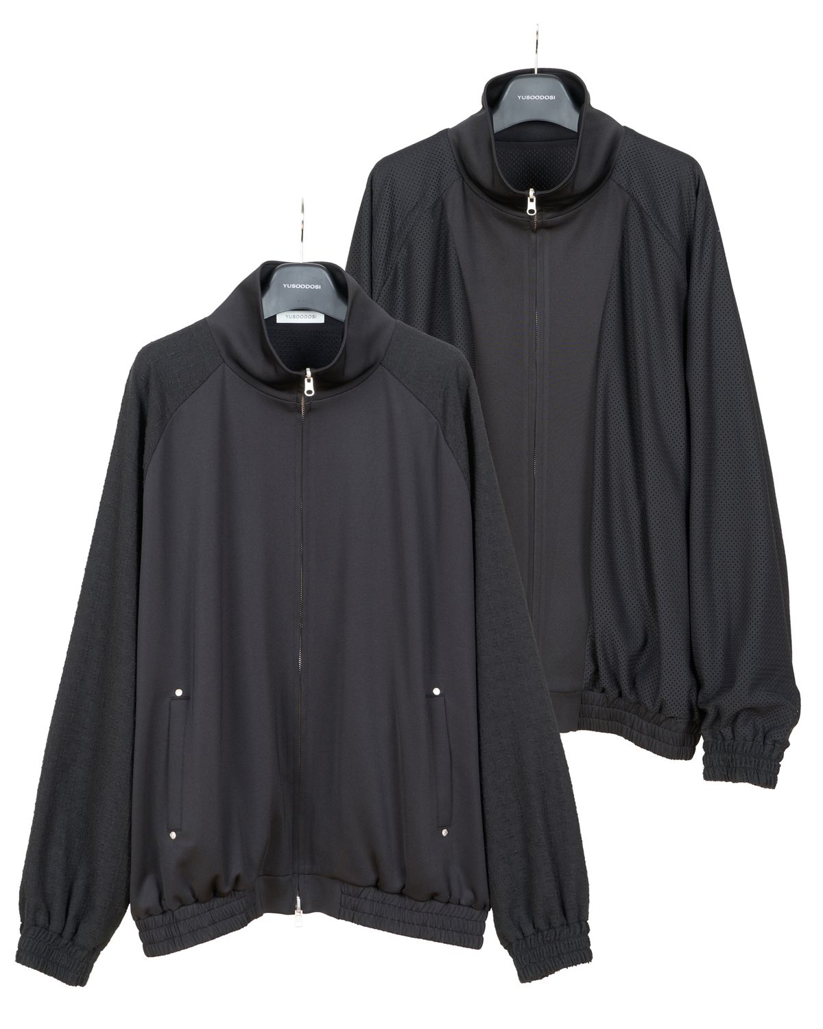 유수도시(YUSOODOSI) Tweed Sleeved Reversible Track jacket (Plain ver.)