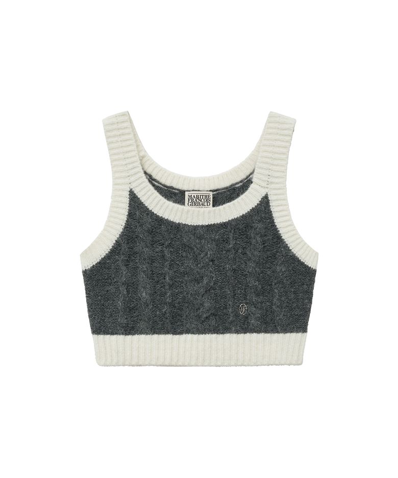 W LOGO BUSTIER ivory