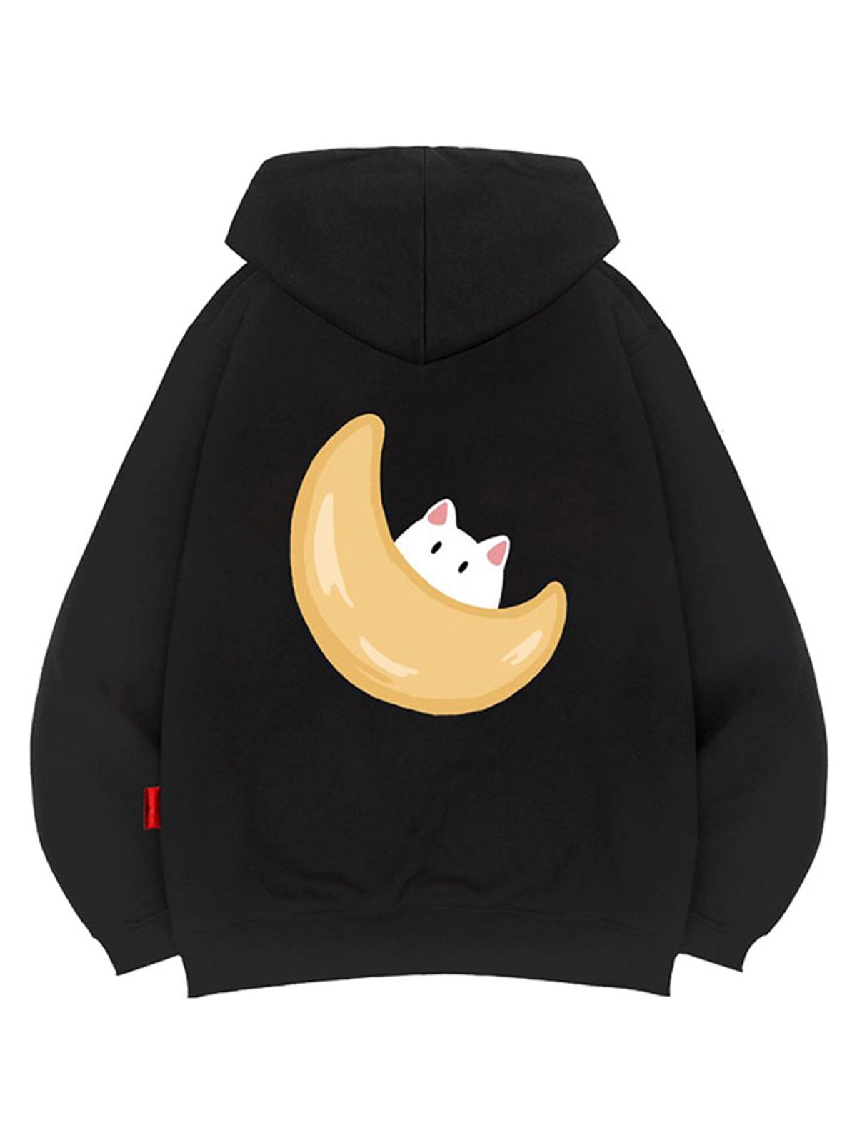 엘라모(LLAMO) 캣인더문 후드티 남녀공용 빅사이즈 M~4XL