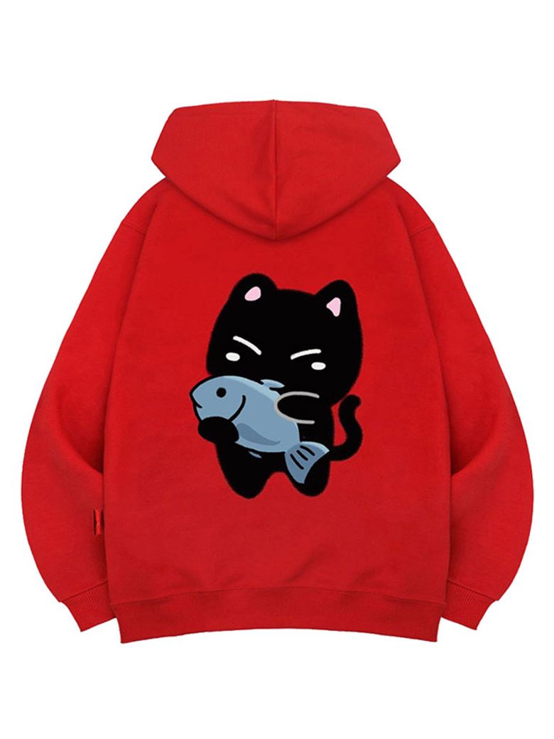 피쉬앤캣 후드티 남녀공용 빅사이즈 M~4XL