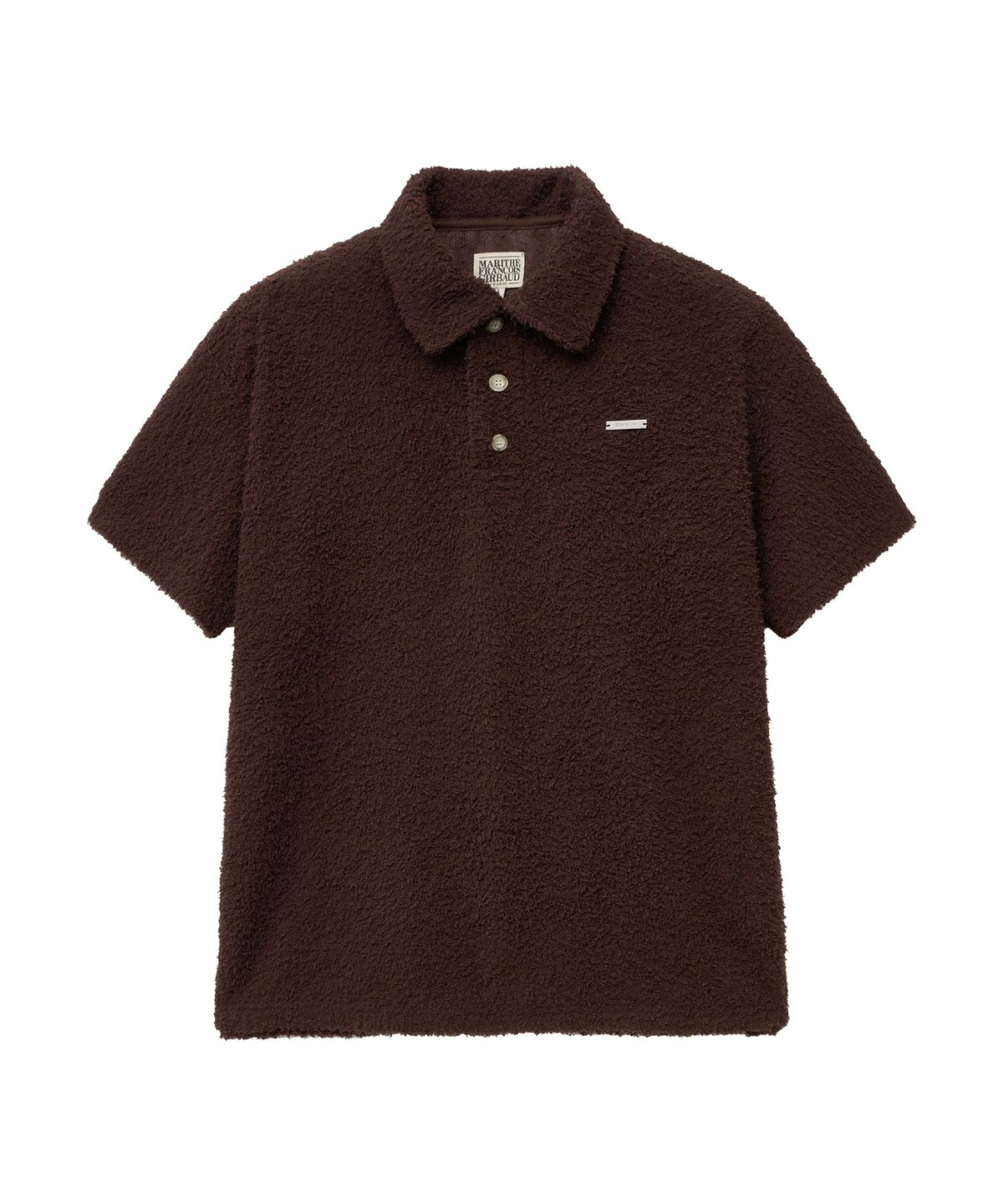 마리떼 프랑소와 저버(MARITHÉ + FRANҪOIS GIRBAUD) M HAIRY COLLAR TEE dark brown