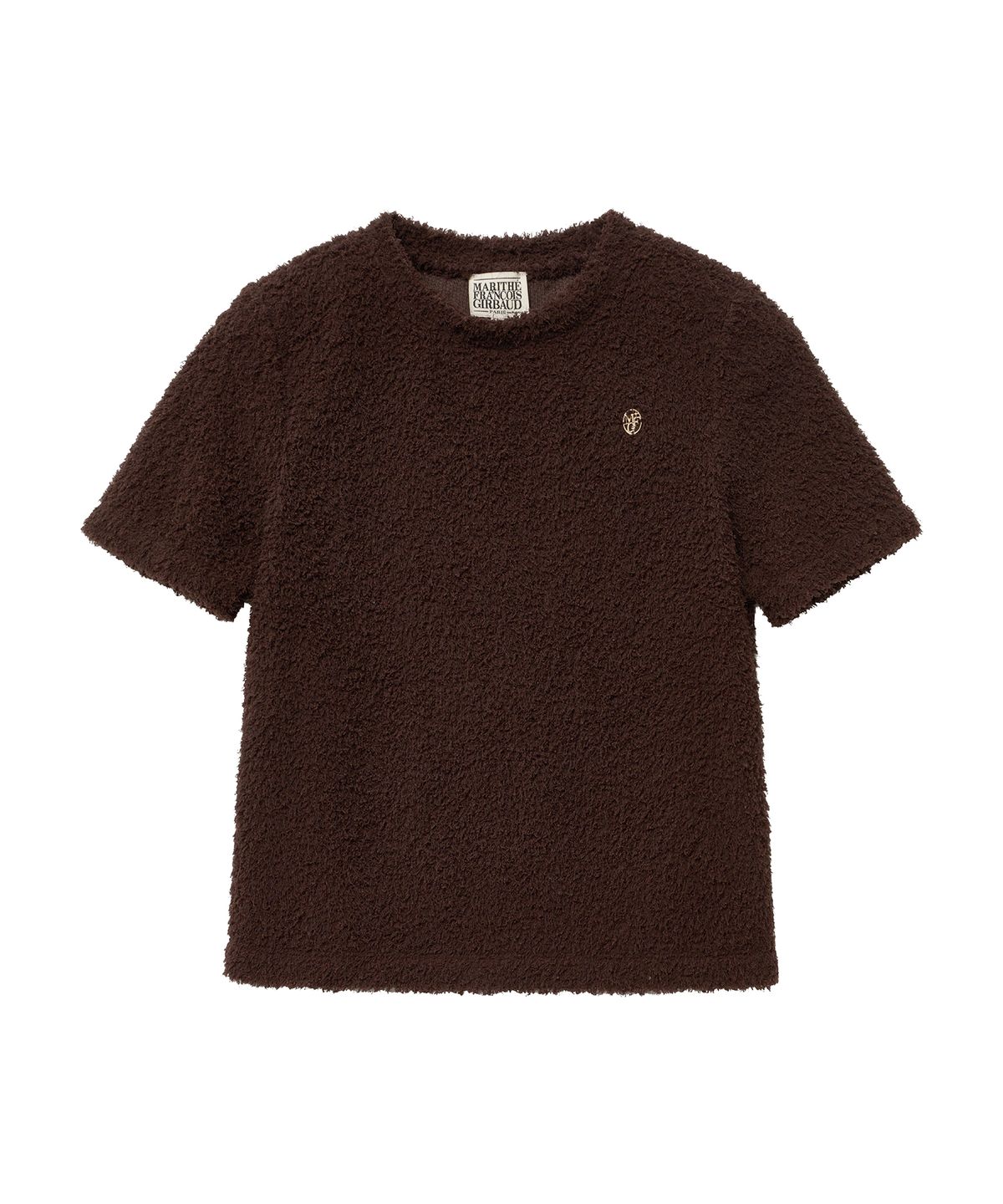 마리떼 프랑소와 저버(MARITHÉ + FRANҪOIS GIRBAUD) W HAIRY SHORT SLEEVE TEE dark brown