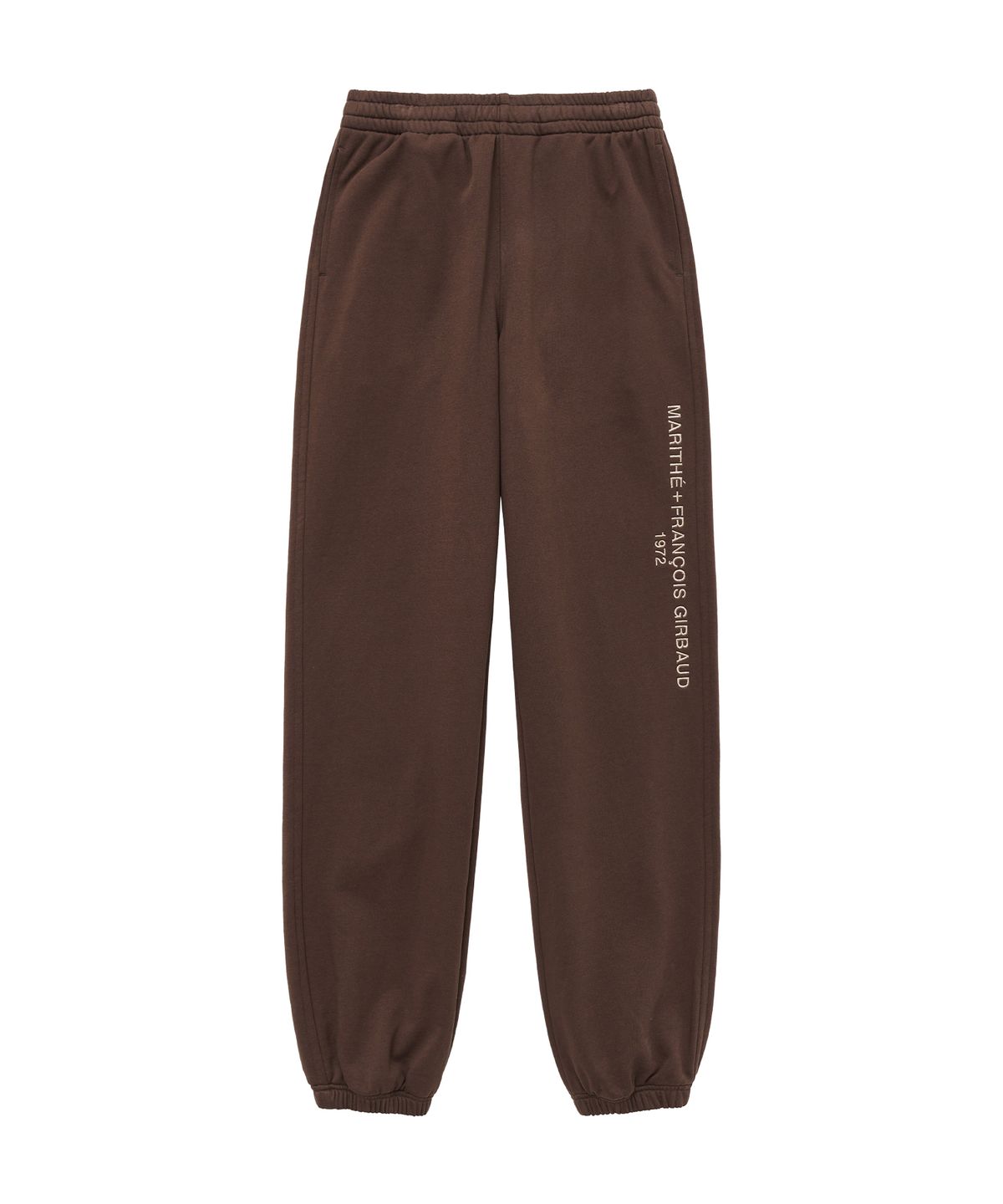 마리떼 프랑소와 저버(MARITHÉ + FRANҪOIS GIRBAUD) LETTERING LOGO SWEATPANTS brown
