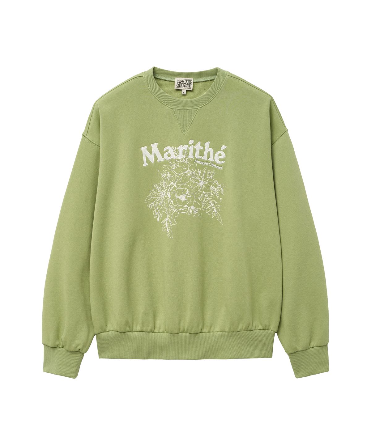 마리떼 프랑소와 저버(MARITHÉ + FRANҪOIS GIRBAUD) FLOWER GRAPHIC SWEATSHIRT olive