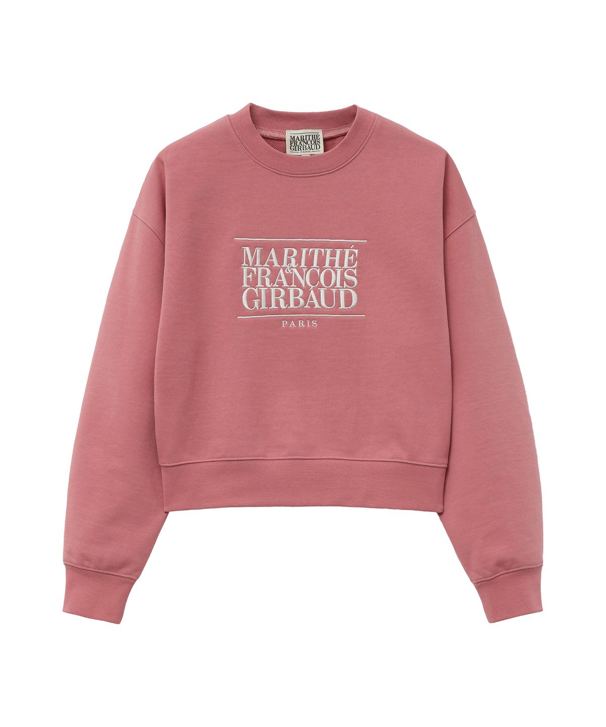 마리떼 프랑소와 저버(MARITHÉ + FRANҪOIS GIRBAUD) W CLASSIC LOGO CROP SWEATSHIRT pink