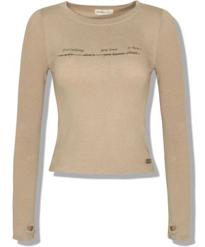 (W) 레터링 스판 워머 롱슬리브