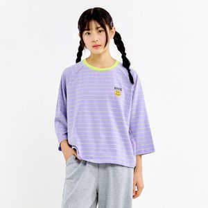 스마일 7부 스트라이프 티셔츠