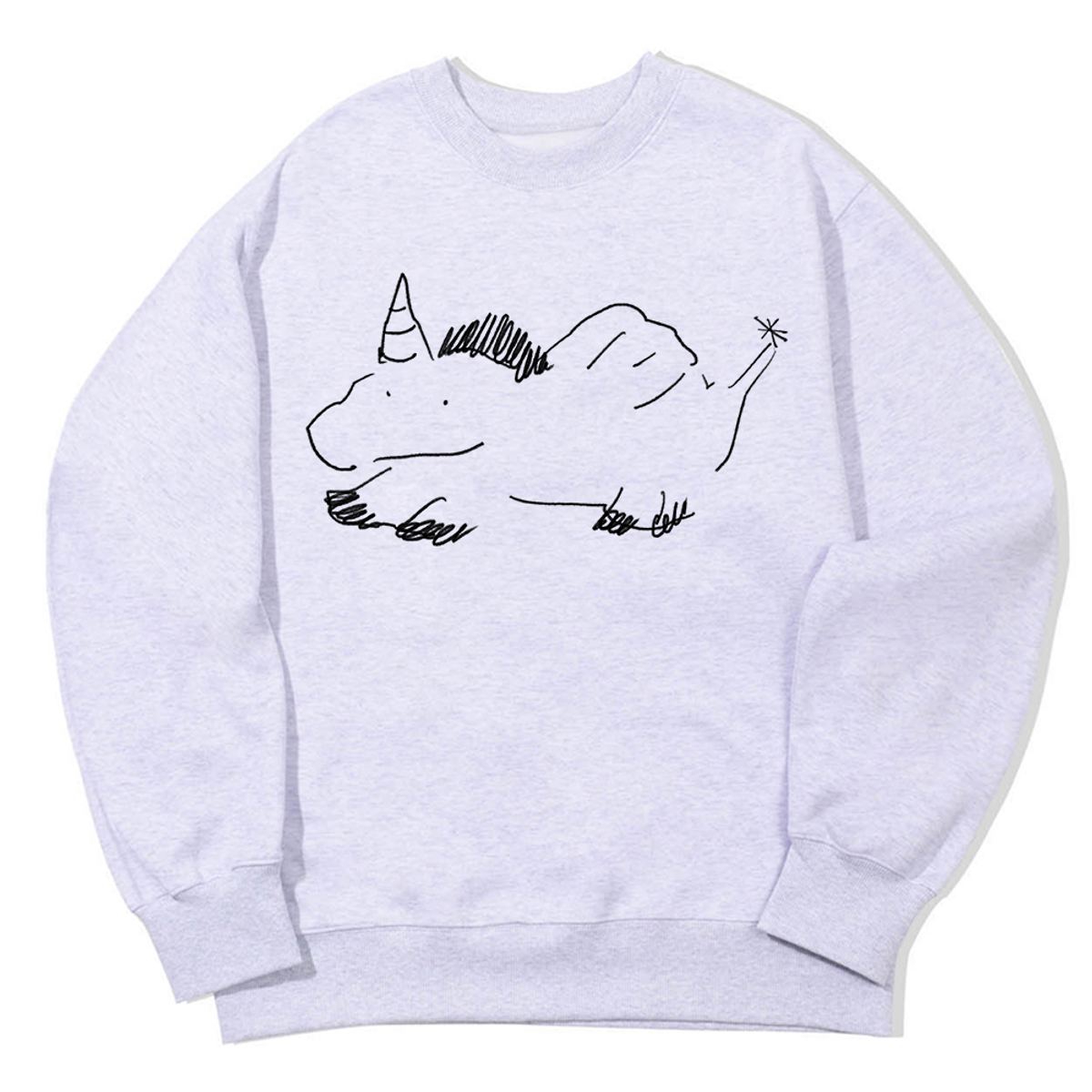 어썸어스(AWESOMEUS) LINE UNICORN SWEAT SHIRTS_3 COLOR