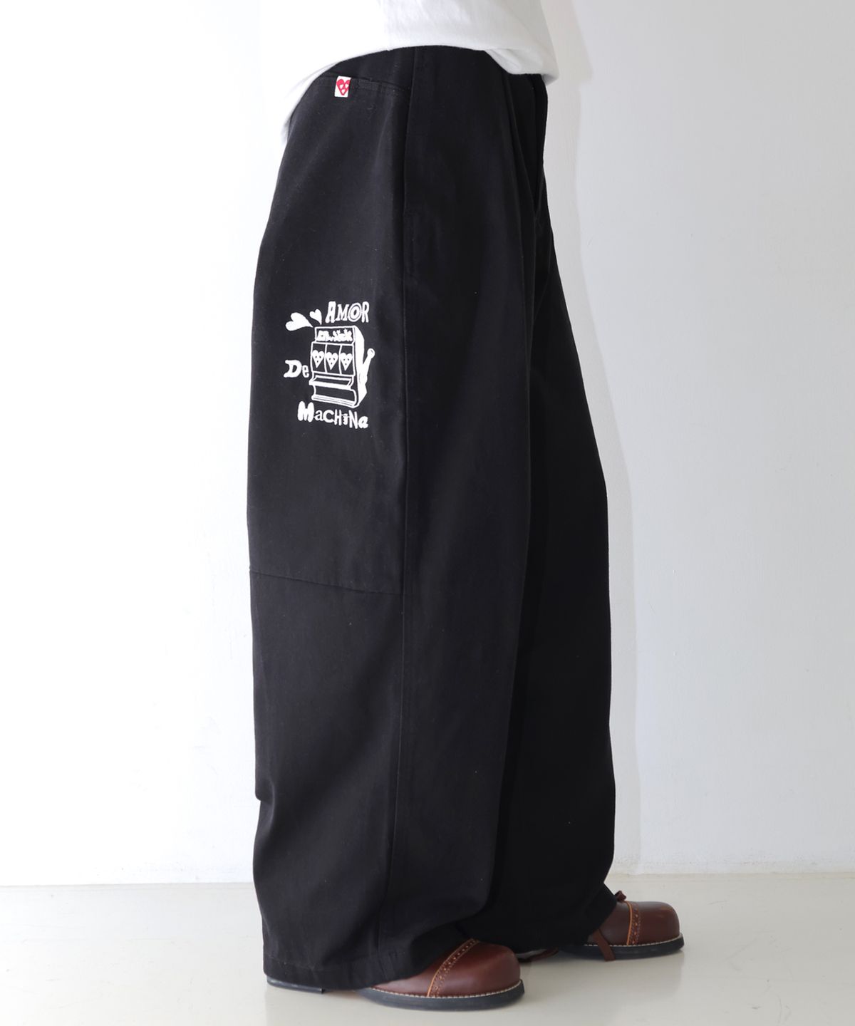 글랙(GLACK) GP084 알리 와이드 워크 팬츠 (BLACK)