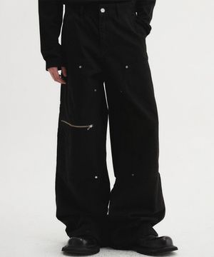 카펜터 팬츠 블랙