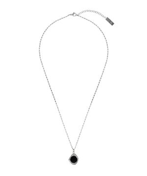 [1134] 드롭 펜던트 체인 목걸이 (BK)