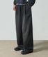 VLAD 원턱 피그먼트 페이드 워싱 스웻 팬츠_블랙