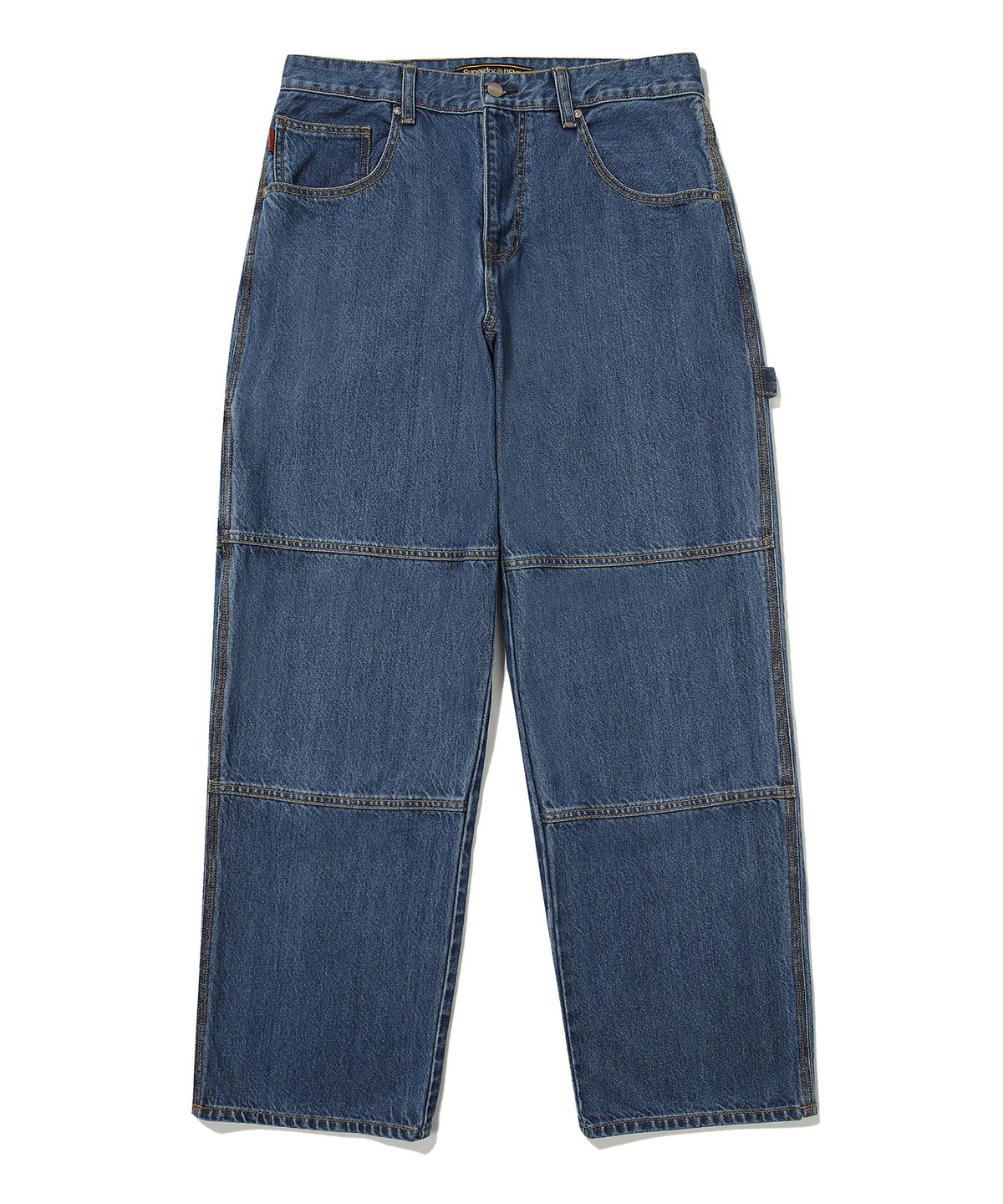 슈퍼드라이(SUPERDRY) 카펜터 더블니 데님 팬츠 인디고