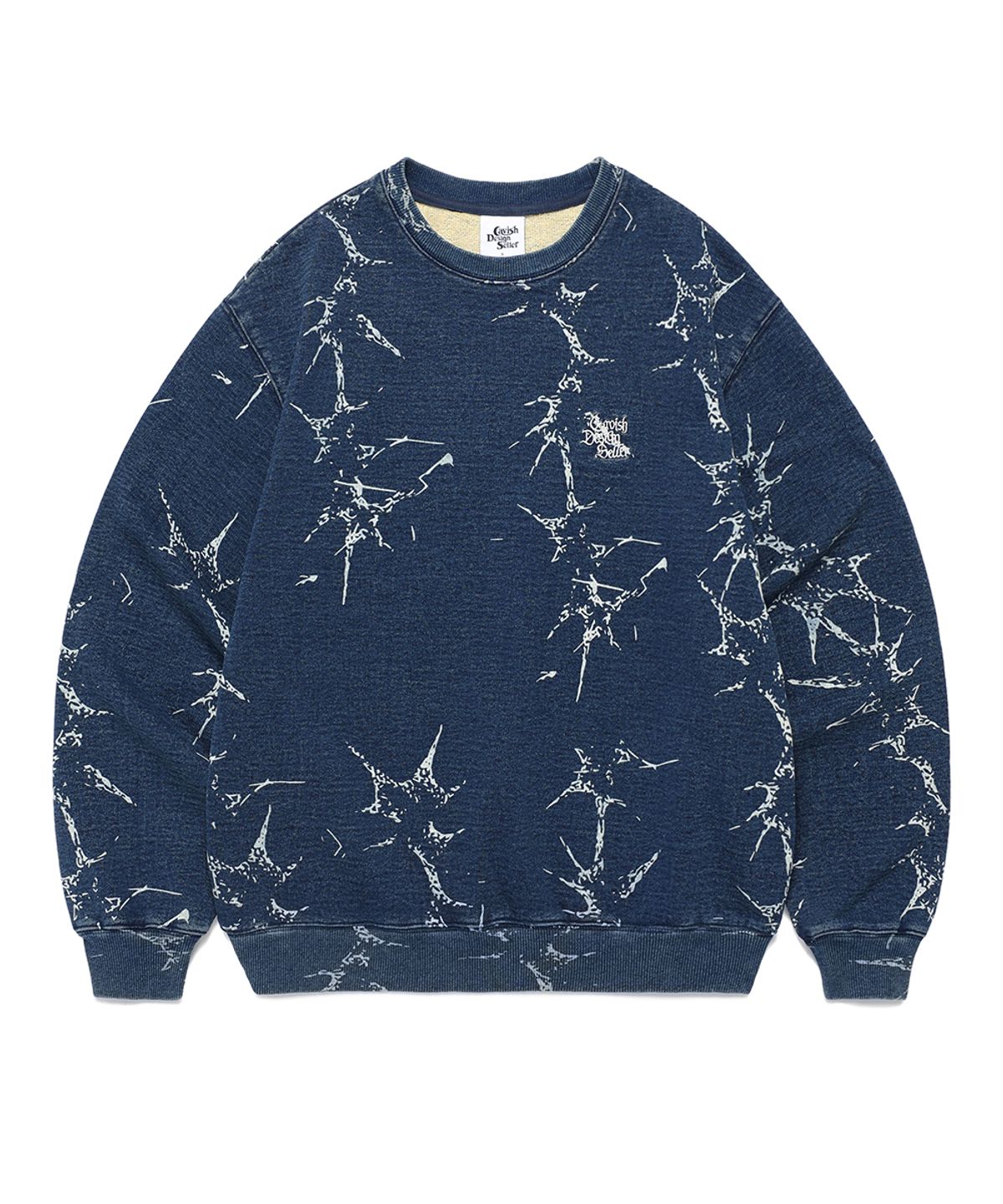 카비시(CAVISH) WASHED DENIM SWEATSHIRT BLUE(CV2EFUM445A)