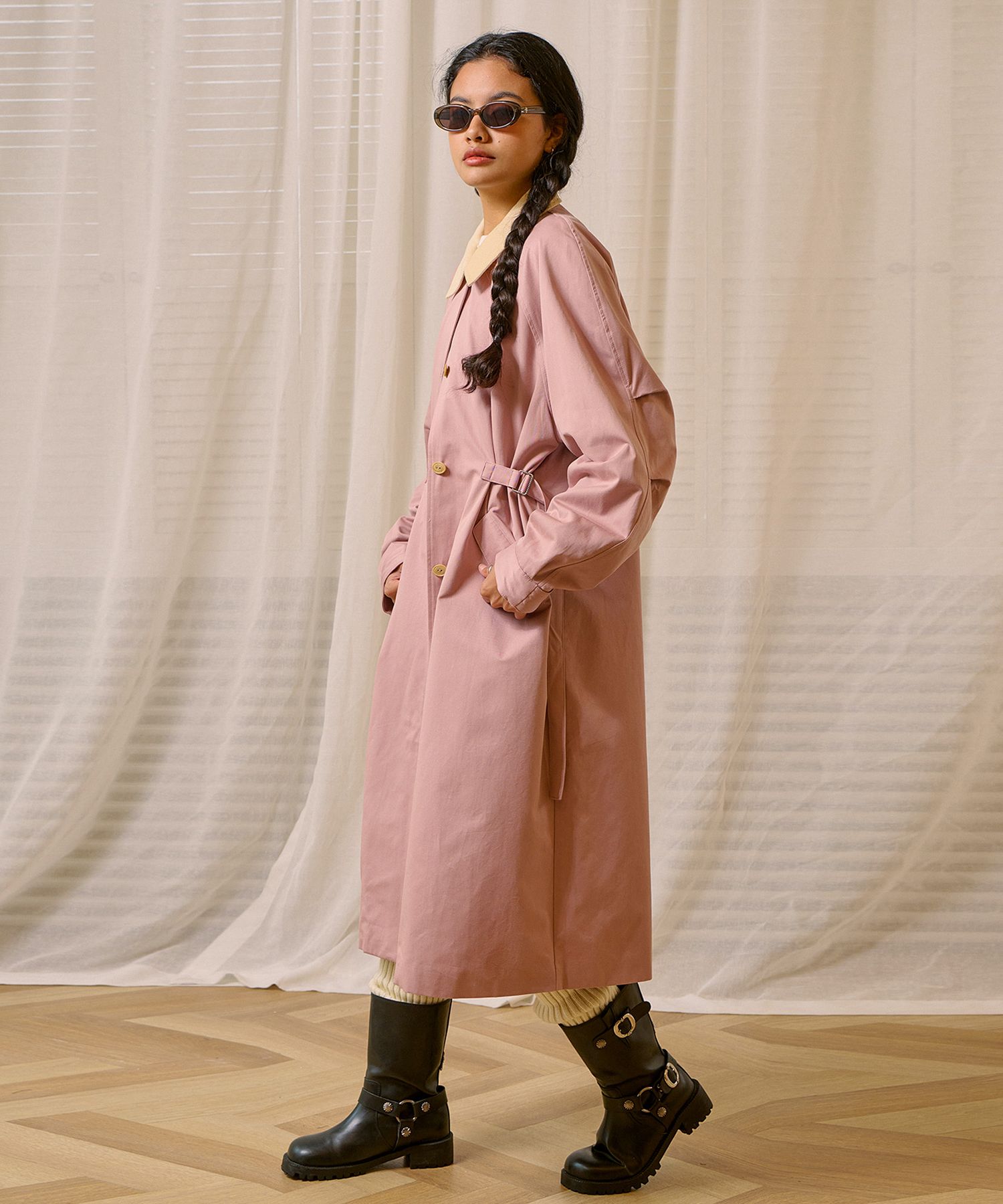 ◇BITTER CELLS◇ Choir Trench CoatPink MUSINSA | BITTERCELLS Quire Trench Coat-Pink