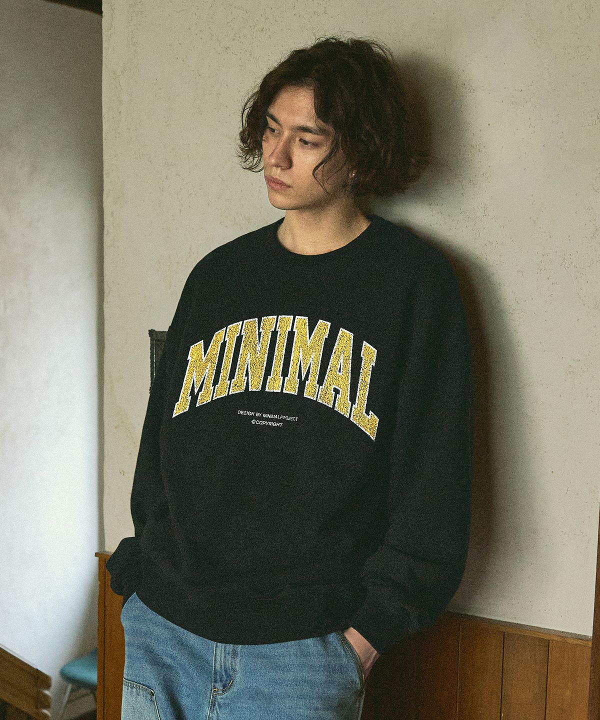 미니멀프로젝트(MINIMALPROJECT) MNMP 크랙나염 맨투맨 MMT132-X [BLACK]
