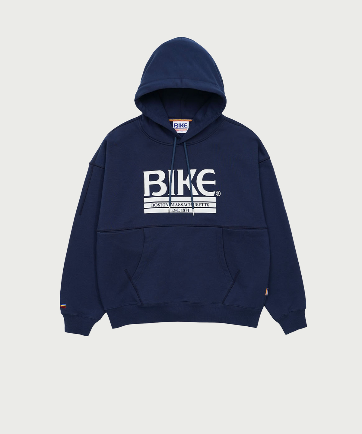 바이크(BIKE) 베이직 로고 후드 스웻셔츠 _ 네이비