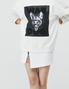 짚업 미니 스커트 화이트