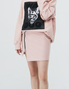 짚업 미니 스커트 인디안 핑크