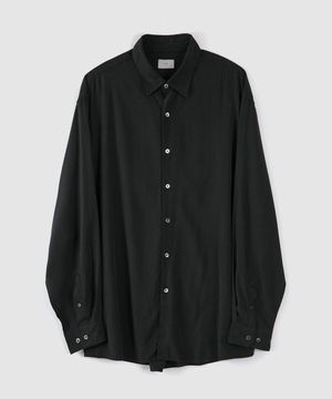 고급스러운 모달 코어 셔츠 워시드 블랙