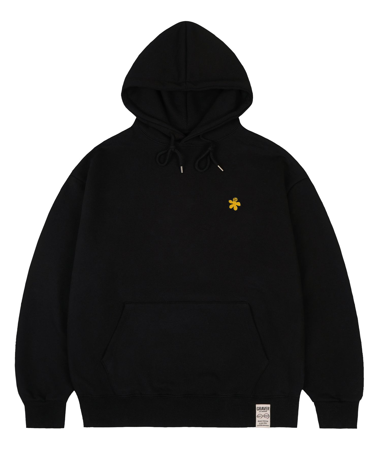 [GRAVER]★YELLOW ODD FLOWER EMBROIDERY HOODIE MUSINSA | GRAVER [UNISEX]Yellow odd flower embroidery