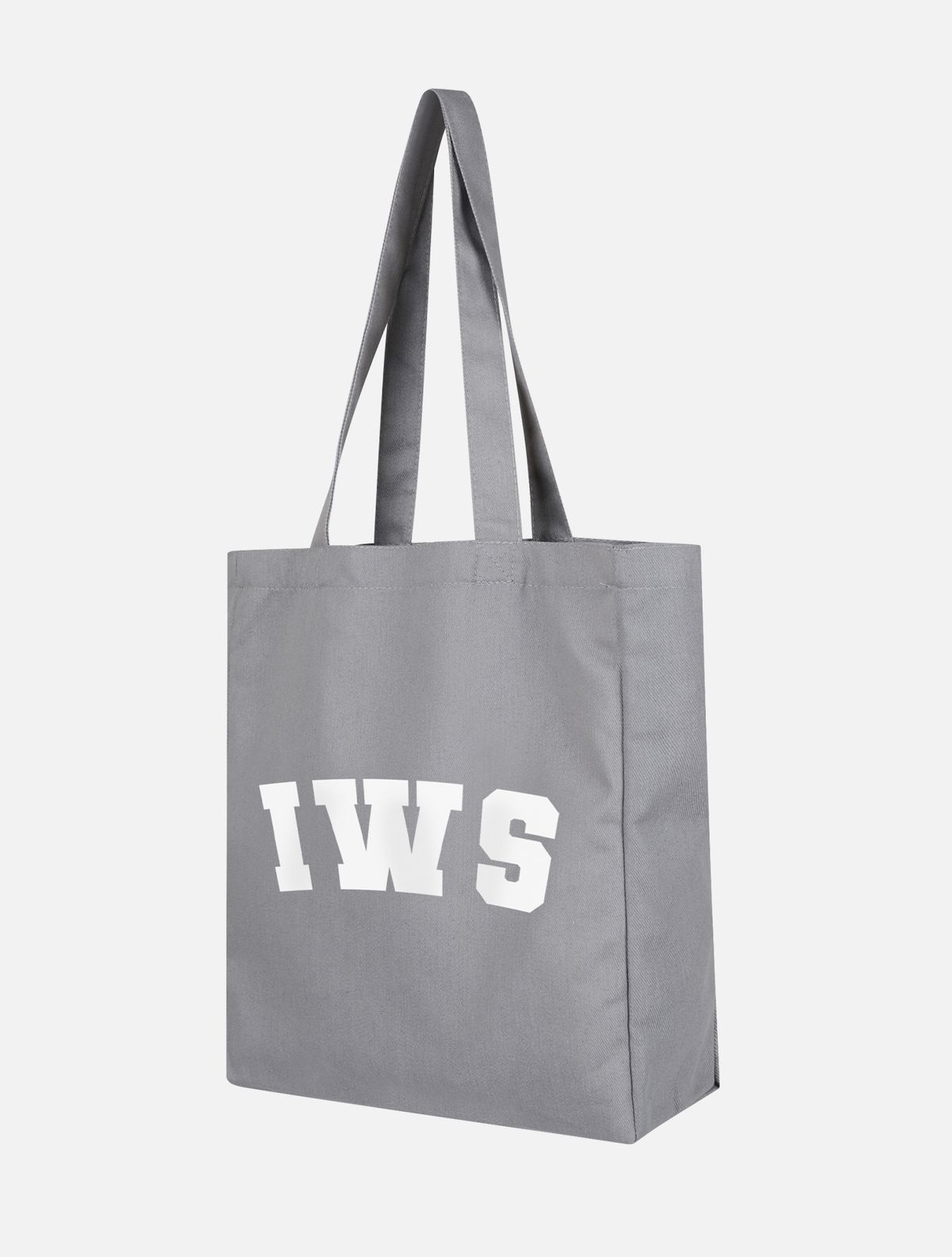 아이들워커스(IDLEWORKERS) IWS 데님 에코백_그레이+화이트