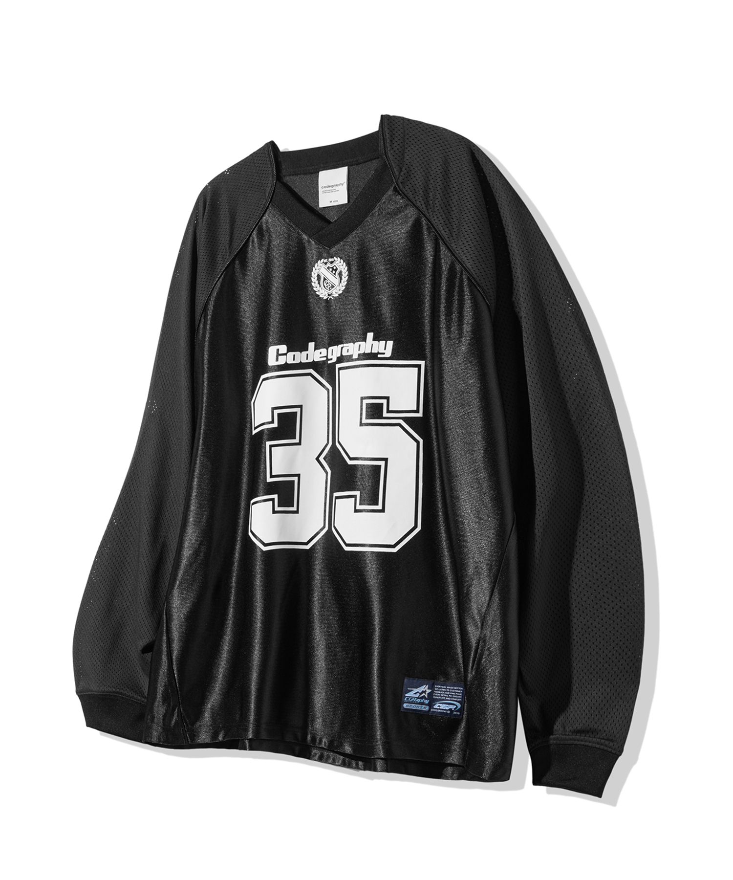 MUSINSA | Codegraphy Sports Color Block Mesh Jersey Long