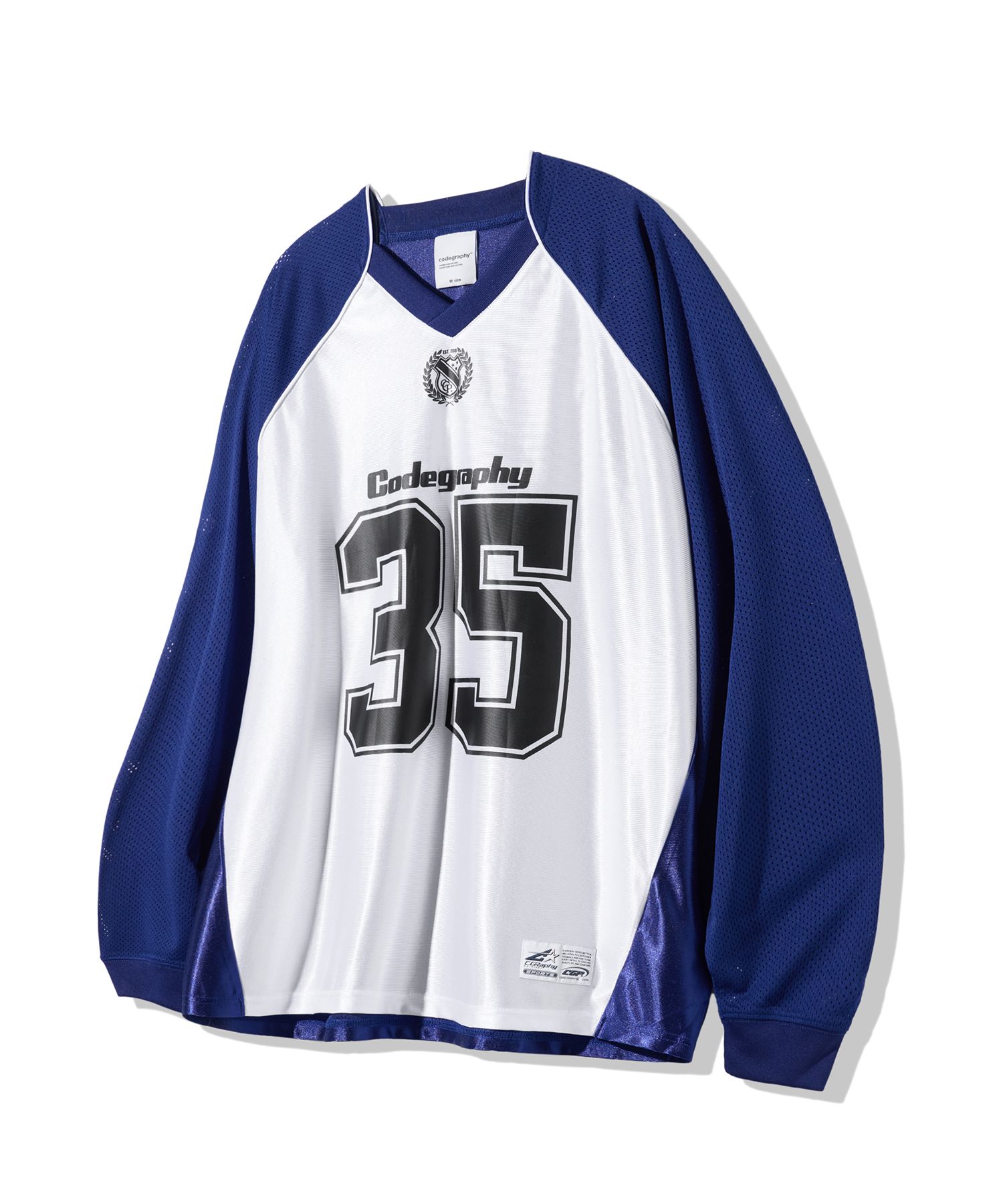 ◆CODEGRAPHY SPORTS MESH JERSEY LONG SLEEVE/3色◆ MUSINSA | Codegraphy Sports Color Block Mesh Jersey Long