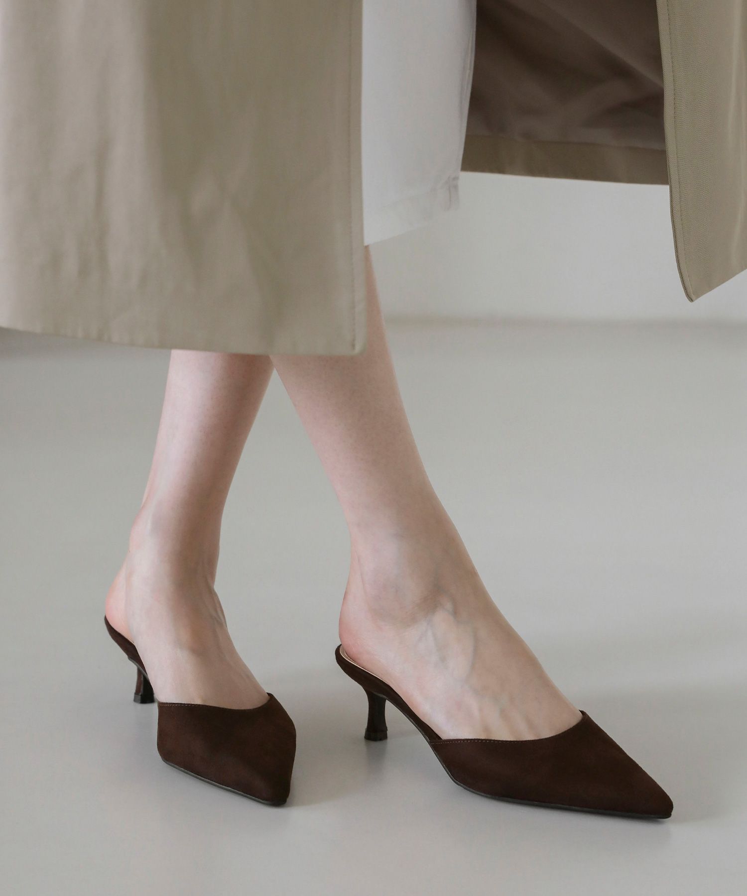 MUSINSA SAPPUN Aner Suede Mule Heel (5/7cm)